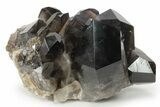 Smoky Quartz Crystal Cluster on Metal Stand - Brazil #229535-1